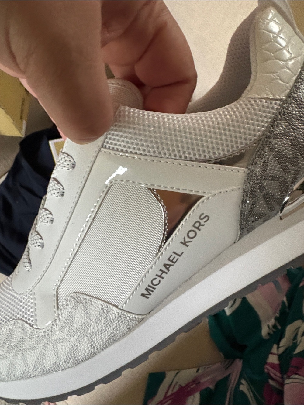 Michael Kors white and silver Sneakers - Picture 2 of 4